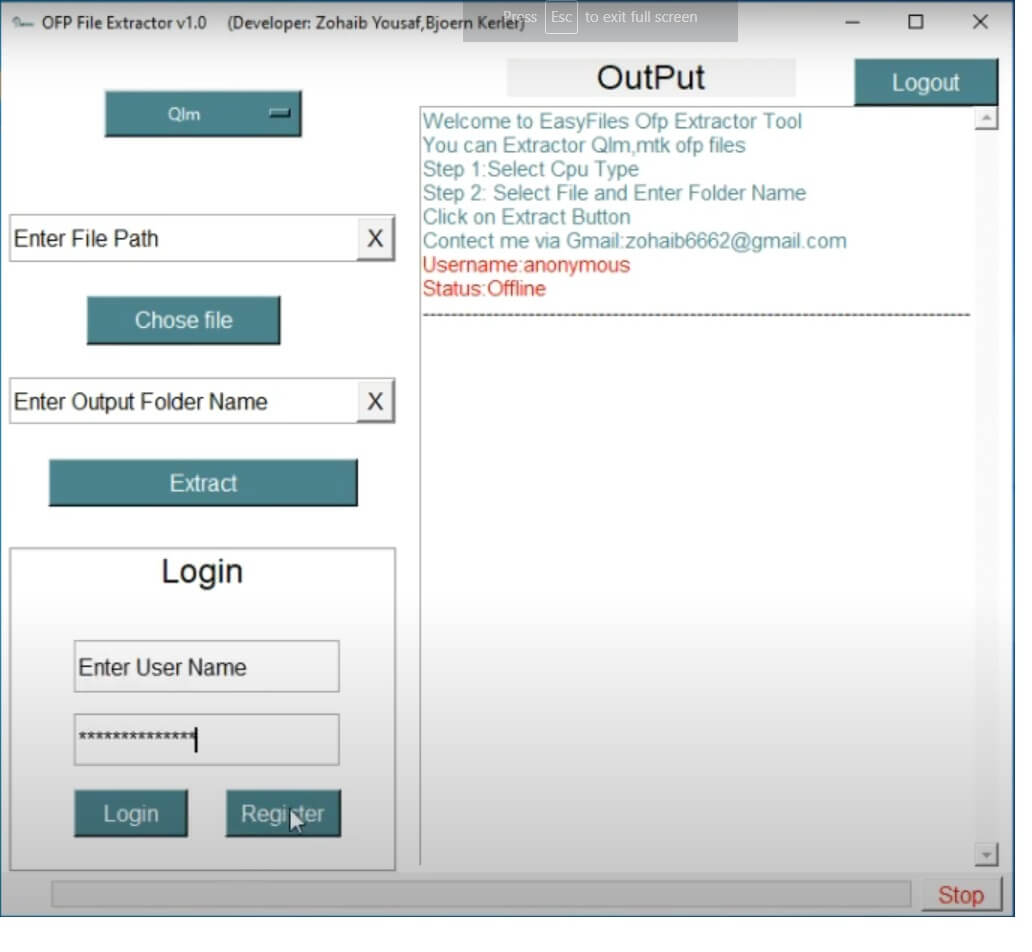ofp file extract