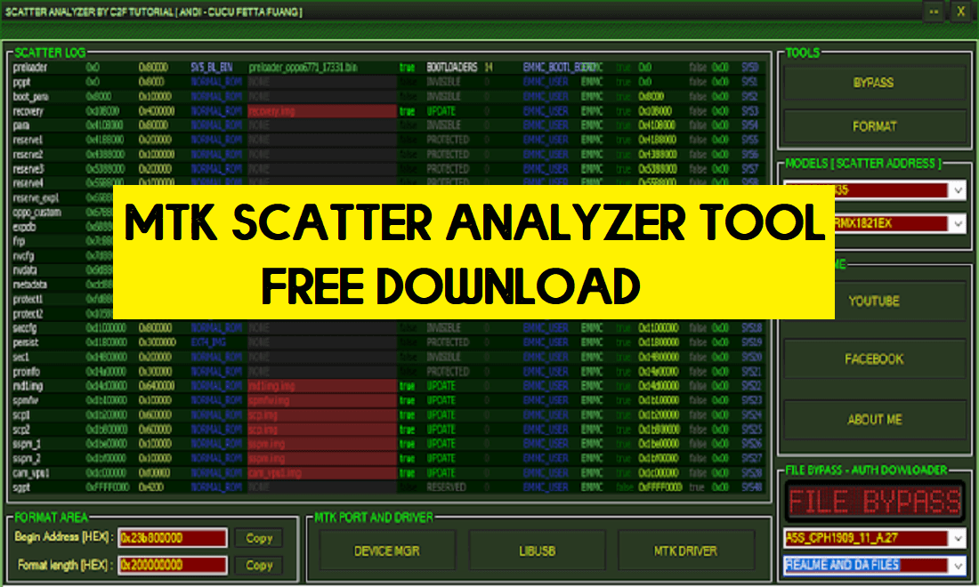 Download MTK Scatter Analyzer Tool || FRP & Pattern Unlock Address