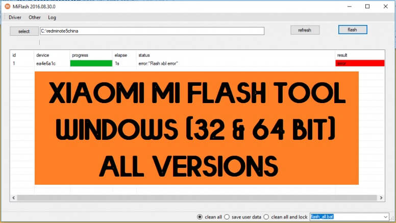 mi flash tool скачать 32 bit