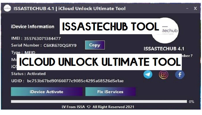 Icloud Unlock Ultimate Tool Free Download Latest Verison Issastechub 4 1